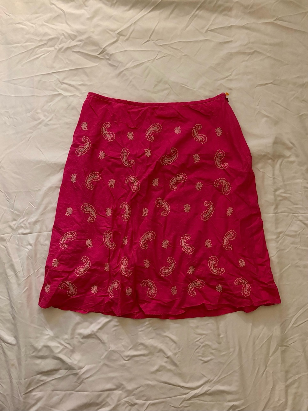 Jones New York Hot Pink Paisley A-Line Skirt